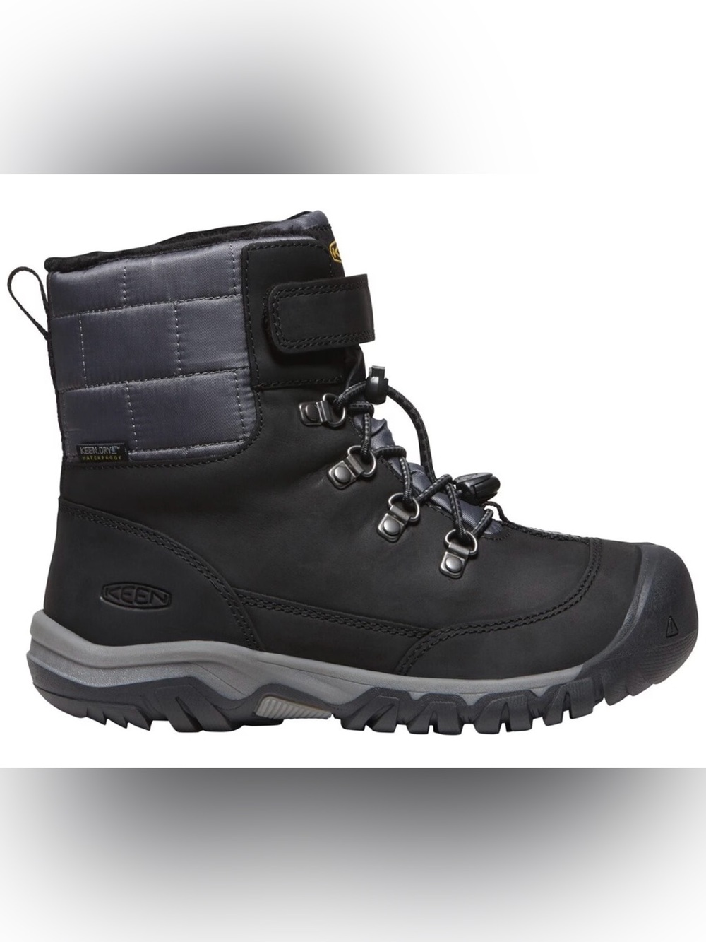 Keen Kids Black and Gray Waterproof Winter Boot Size 2